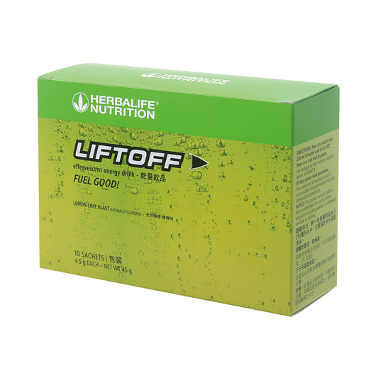 Liftoff ® Effervescent Energy Drink Lemon-lime 10 sachets per box