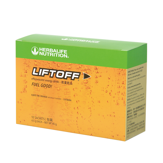 Liftoff ® Effervescent Energy Drink Orange 10 sachets per box